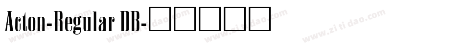 Acton-Regular DB字体转换